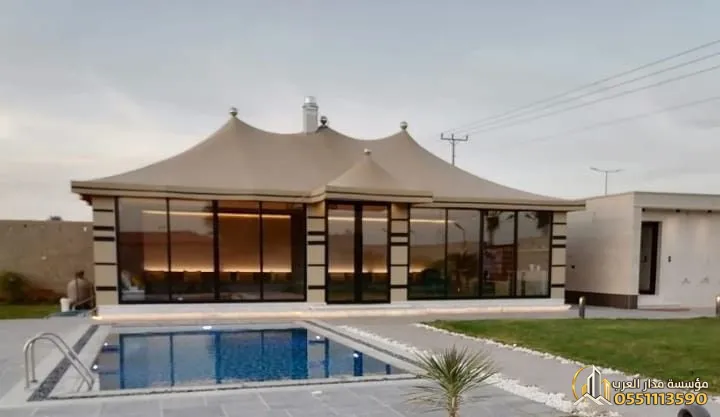 خيام زجاج وبيوت شعر بواجهات زجاجية في الرياض | تصميم وتنفيذ احترافي 0551033861